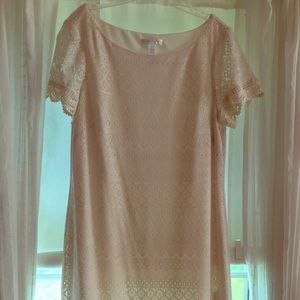 London Times White Lace Dress